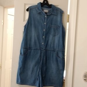 NWT Universal Threads 1 PC Denim Romper Shorts L